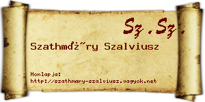 Szathmáry Szalviusz névjegykártya